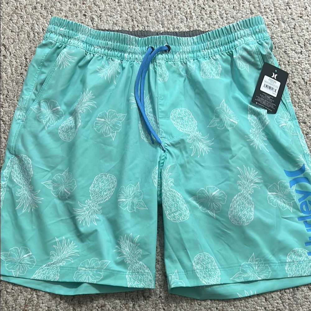 Hurley Blue Board Shorts Quick-Dry Swimwear